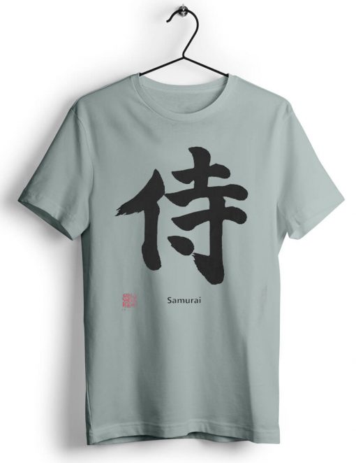Samurai Black Japanese Smooth Grey Tshirts