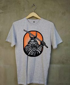 Samurai Japan Warrior Grey T shrts