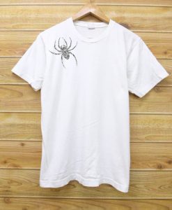 Spider Brooch Unisex T-shir White