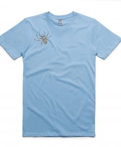 Spider Brooch Unisex T-shirt Blue Sea