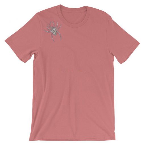 Spider Brooch Unisex T-shirt Shoft Pink