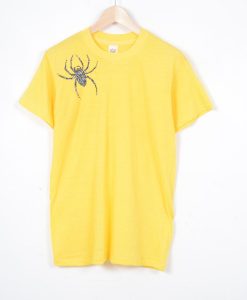 Spider Brooch Unisex T-shirt Yellow
