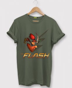 The Flash Justice League DC comics Green ArmyTshirt