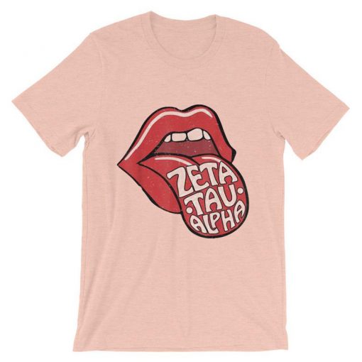 ZTA Zeta Tau Alpha Retro Vintage T-Shirt Pink