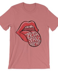 ZTA Zeta Tau Alpha Retro Vintage T-Shirt Shoft Pink