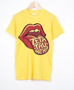 ZTA Zeta Tau Alpha Retro Vintage T-Shirt Yellow