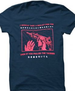 bullet for you blue navy tee