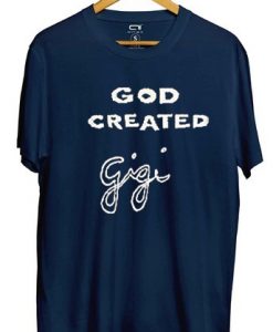 god created gigi blue navy t shirts