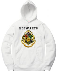 hogwarts logo harry potter Unisex White Hoodie