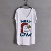 merry claw woman wide v neck white tees