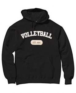 volley ball est 1895 black hoodie