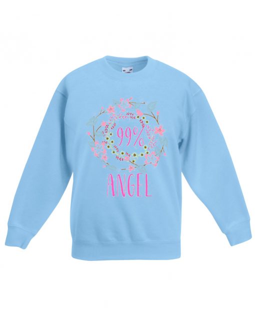 99 percent Angel Girl blue sea sweatshirts
