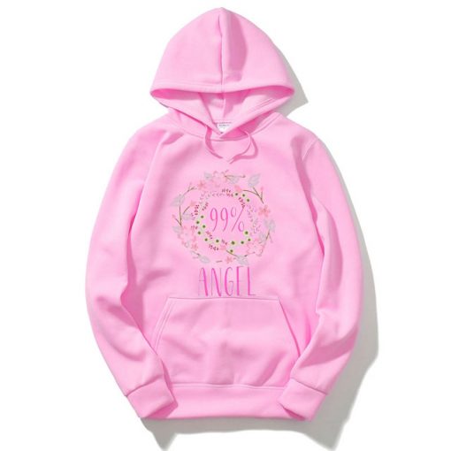 99 percent Angel Girl pink hoodie