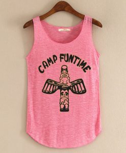 Camp Funtime pink tank top