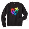 DecoExchange Mens Ally Rainbow Heart Short-Sleeve Unisex sweatshirts