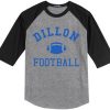 Dillon Panthers Football grey black sleeves raglan t shirts