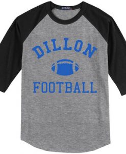 Dillon Panthers Football grey black sleeves raglan t shirts