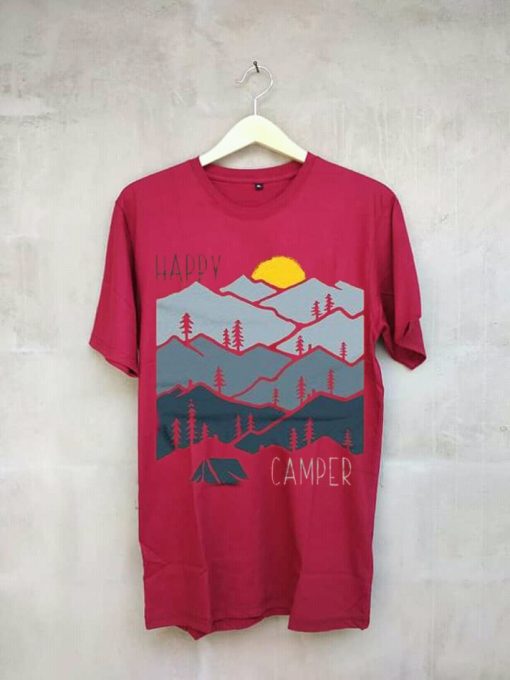 Happy Camper maroon tees