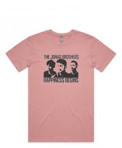 Jonas Brothers Happines begin premium Pink Tshirts