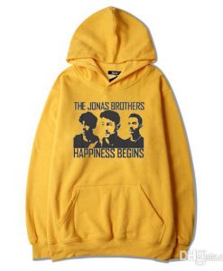 Jonas Brothers Happines begin premium Yellow Hoodie