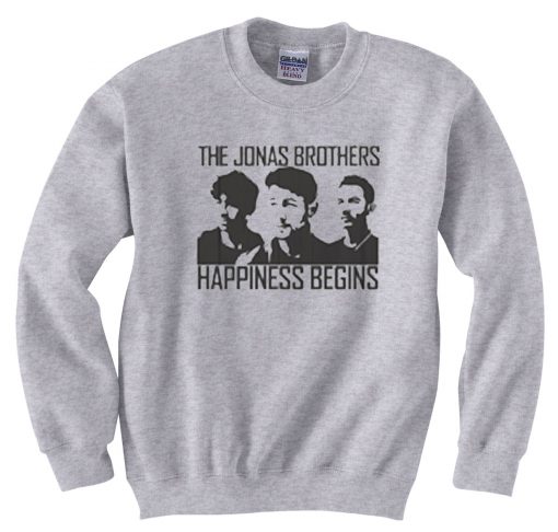 Jonas Brothers Happines begin premium grey sweatshirts