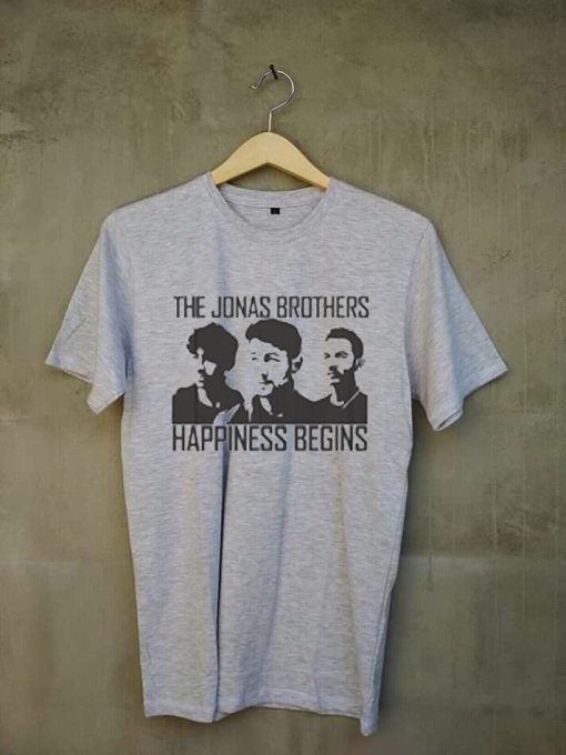 Jonas Brothers Happines begin premium grey tees