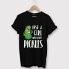 Just a Girl Who Loves Pickles Black Tshirts