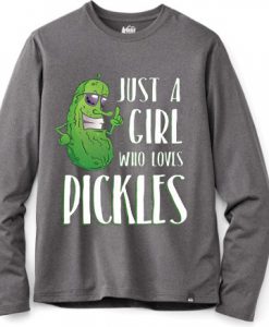 Just a Girl Who Loves Pickles Grey Sweatshirts