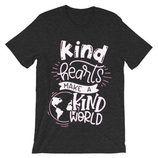 KIND HEART MAKE KIND WORLD Grey Asphalt Tshirts