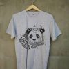 Mandala Panda grey t shirts