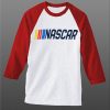 NASCAR White Red Sleeves Ragalan T shirts