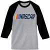 NASCAR grey black Sleeves Ragalan T shirts