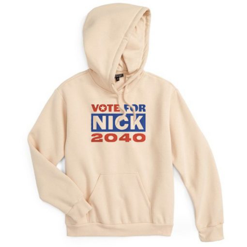 Nick Jonas Running for President cream hoodie