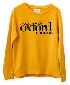 Oxford Comma Yellow sweatshirts