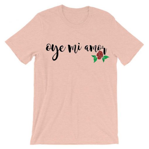 Oye Mi Amor Lyrics white pink t shirts