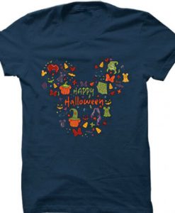 Pumpkin Happy Helloween blue navy t shirts