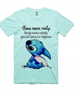 T shirt Ohana Means Family blue sky tees