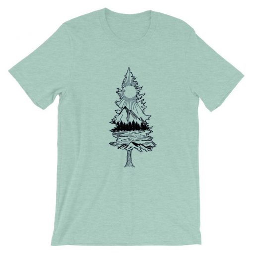 Tree Tee blue sea t shirts