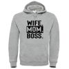 WIFE MOM BOSS grey hoodie