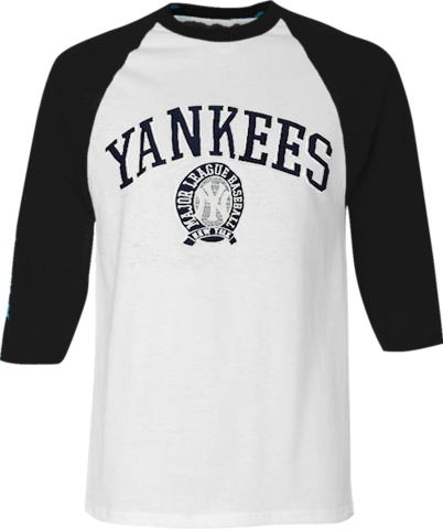 Yankee white black sleeves raglan tshirts – donefashion.com