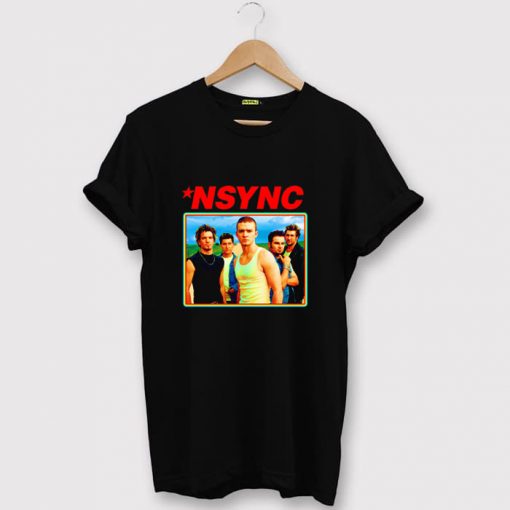 nsync retro grey asphlat black t shirts