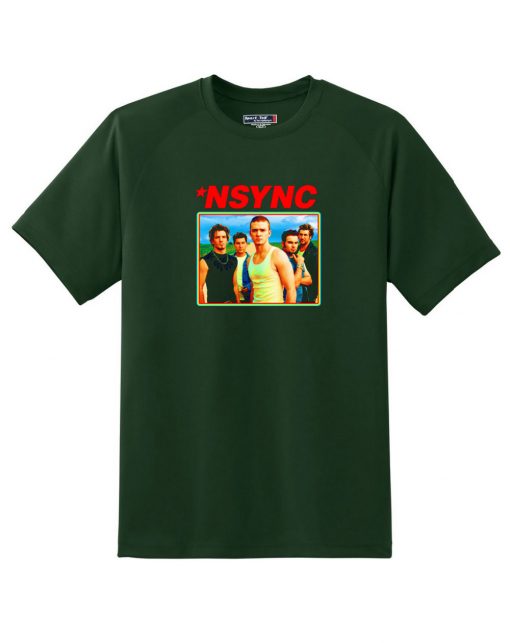 nsync retro grey asphlat green t shirts