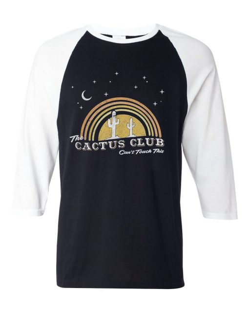 Cactus Club Black White Sleeves Raglan T shirts