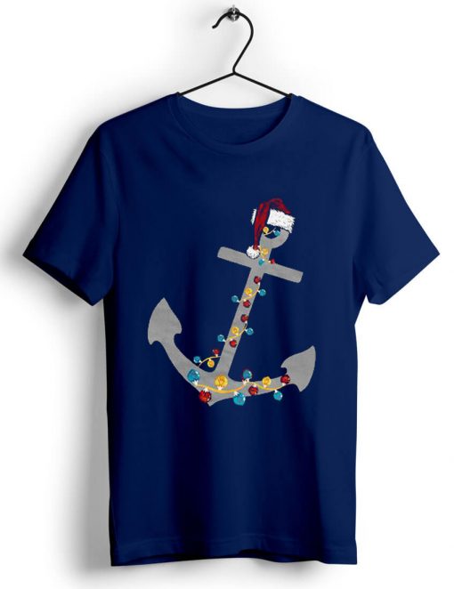 Captain Christmas Anchor Blue Navy Tshirts