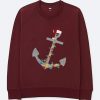 Captain Christmas Anchor Maroon Sweatshirts