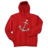 Captain Christmas Anchor Red Hoodie