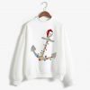 Captain Christmas Anchor White Sweatshirts