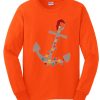 Captain Christmas Anchor Yellow Orange Sweatshirts