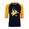 Darkwing Duck Black Yellow Sleeves Raglan Tshirts