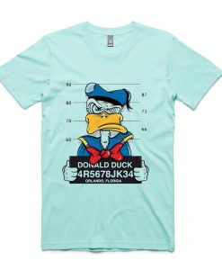 Donald Duck Jailed Green Mint Tees